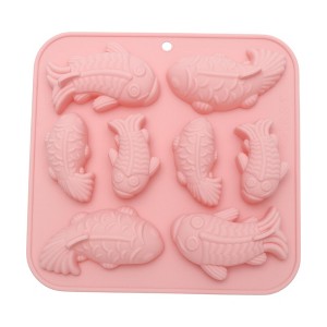 Unique Bargains Candy Mould 8-Cavity Koi Fish Candy Mould Hand Wash 6.38"x6.18"x0.94" 1 Pc - 1 of 4