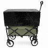 Racxily Collapsible Wagon Cart with Wheels Foldable, Heavy Duty Utility Wagon Grocery Carts w/ 3pcs plastic Liner bag /Cover - 2 of 4