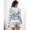 Clearlove Women Pajamas Lounge Sets Two Piece Outfit Long Sleeve Shirt And Shorts With Pockets - 4 of 4