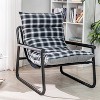 Hooseng Modern Accent Chair, Fluffy Living Room Chair with Removable Cushion, Armchair Chairs With Metal Frame for Bedroom Balcony Reading Room - 2 of 4