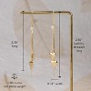 Sonateomber Gold Long Chain Threader Earrings for Women - Fashion Statement Drop Dangle Thread Earrings Jewelry Gift - 3 of 4