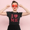 Womens I Love Me T Shirt Funny Cute Inspirational Motivational Heart Tee - Crazy Dog Women's T Shirt - 3 of 4