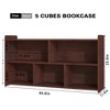 Book Shelf, Cubes Storage Organizer, Freestanding Bookshelf Cube Shelf for Bedroom, Living Room, 3-Tier Open Bookshelf Wooden Bookcase - 2 of 4