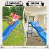 Whisen Kids Outdoor Slide, Vibrant Blue Finish, Sturdy Black Pipe Assembly, Durable Materials, Gift for Kids - Blue - 4 of 4
