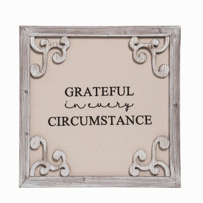 Transpac Wood 18" Multi Spring Gratitude Wall Accent