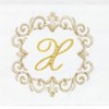 Linum Home Textiles 100% Turkish Cotton MONICA Gold Thread 2PC Embellished Hand Towel Set - 3 of 3
