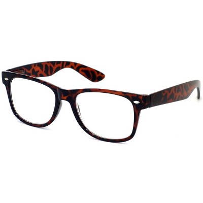 Calabria Retro Specs Unisex Designer Classic Reading Glasses - Comfortable Vintage Eyeglasses in Tortoise +2.50