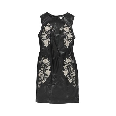 bar III Womens Embroidered Bodycon Pencil Dress