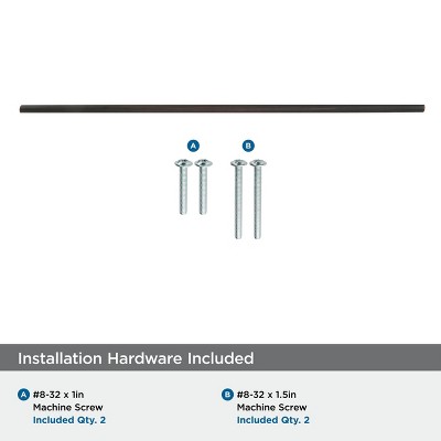 16-3/8 Inch Oil Rubbed Bronze Bar Pull with Mounting Hardware