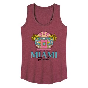 Women's - Instant Message - Miami Florida Graphic Racerback Tank - 1 of 4