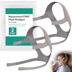 Impresa 2 Pack Replacement Headgear Compatible with Resmed AirFit™ F20 (Large) Nasal Pillow CPAP Mask - 1 of 4
