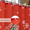 LunaLulinlk Christmas Tree Festival Fabric Shower Curtain, 72"x 72" Cloth Shower Curtain - 3 of 4