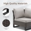 Belord 7 Pieces Outdoor Patio Furniture Set with All Weather Brown Wicker Sectioanl Couch, L-Shaped Outdoor Conversation Set with Storage Deck Box - 4 of 4