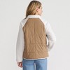 Lands' End Women's Mixed Media High Pile Fleece Jacket - 2 of 4
