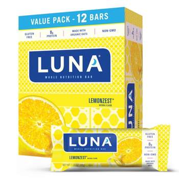 LUNA LemonZest Nutrition Bars - 20.28oz/12ct