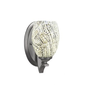 Toltec Lighting Zilo 1 - Light Sconce in  Graphite with 5" Natural Fusion Shade - 1 of 1