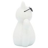 Sagebrook Home Cat with Glasses Sculpture - Contemporary Porcelain White and Black Cat Statue for Home or Office Decor - 4 of 4