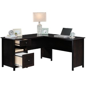 Engineered Wood L-Shaped Desk with File Drawer, Open Shelf, and Cable Management - 1 of 4