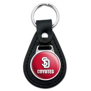 South Dakota Secondary Logo Black Leather Keychain - 1 of 4