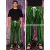 INSPIRE CHIC Men's Elastic Waist Nightwear Club Shiny Sequins Joggers - 4 of 4
