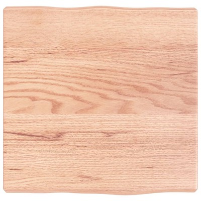 vidaXL Table Top, Light Brown 15.7"x15.7"x(0.8"-1.6") Treated Solid Wood Live Edge