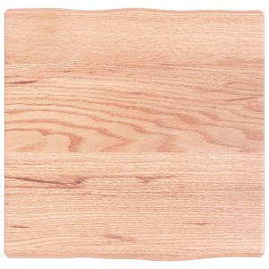 vidaXL Table Top, Light Brown 15.7"x15.7"x(0.8"-1.6") Treated Solid Wood Live Edge - 1 of 4