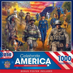 MasterPieces 1000 Piece Jigsaw Puzzle For Adults - Celebrate America - American Honor - 19.25"x26.75" - 1 of 4