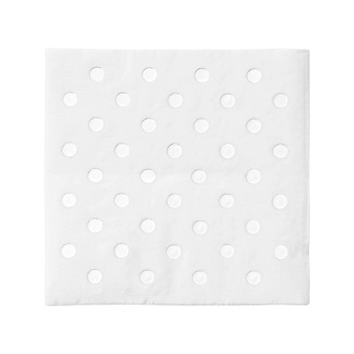 Smarty Had A Party White w/ Silver Dots Paper Cocktail Napkins - 600 pcs