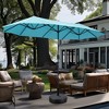 Ainfox 13ft Outdoor Patio Umbrella With Umbrella Base Double-sided Deck Pool Umbrella with 1.5 Inch Pole, Fade Resistant  for Porch, Market, Backyard - 2 of 4