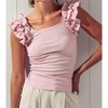 Women's Ruffled Scrunchy Shoulder Top - trend:notes - 2 of 3