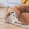 TUYOHW Plush Donut Cat Tunnel Bed with Peekaboo Hole, Soft Cat Cave & Hideout for Indoor Cats Kittens Rabbits,Cozy Pet Bed with Play Function - 4 of 4