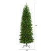 Nearly Natural 6.5-ft Slim Green Mountain Pine Artificial Christmas Tree with 851 Bendable Branches - 2 of 4