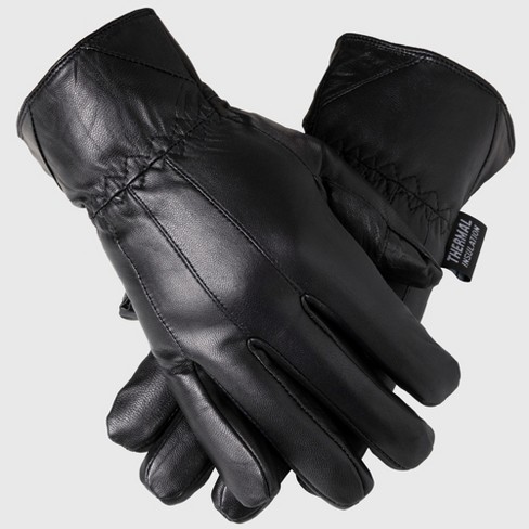 Alpine Swiss Mens Touch Screen Gloves Leather Thermal Lined Phone Texting Gloves - image 1 of 4