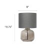Creekwood Home Round Modern Glass Accent Table Lamp Smokey Gray Shade - 3 of 4