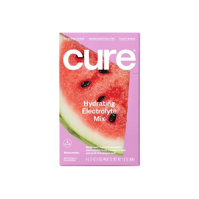 Cure Hydration Watermelon Hydrating Electrolyte Drink Mix - 6pk/.27 Oz ...