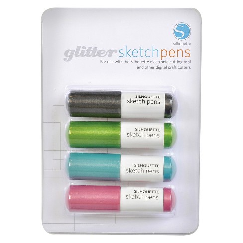 Silhouette Sketch Pens Glitter 4ct