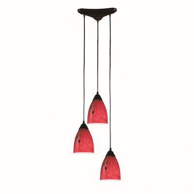 Elk Home Classico 3 - Light Pendant in  Dark Rust