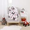 NoJo Disney Mickey Mouse & Minnie Mouse Red, Gray, and White Valentine Hearts Super Soft Cuddly Plush Baby Blanket - 4 of 4