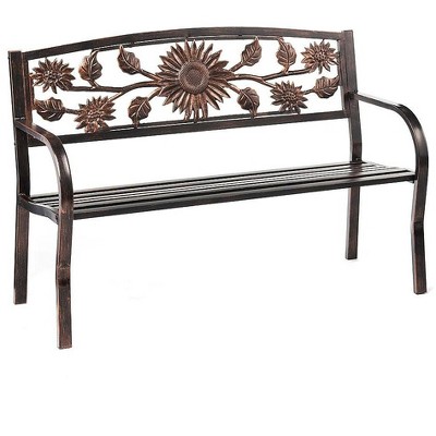 Plow & Hearth Sunflower Metal Garden Bench