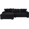 NicBex Couches for Living Room 111.4" Corduroy Sofa Lounge with Cup Holders and Lockers on the Armrests and a Reversible Chaise - 2 of 4