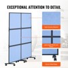 VEVOR Office Divider, 2 Panel Office Partition, Freestanding Office Divider Wall Partition & Privacy Divider Reduce Noise, Light Blue - 3 of 4