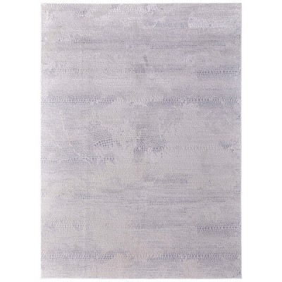 Prasad Modern Distressed Ivory/Silver/Gray Area Rug