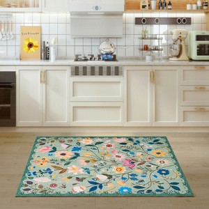 Maxax Washable Rug,Small Area Rug,Non Slip Front Door Mat,Low Pile Kitchen Mats for Floor, Entrance, Bedroom, Kitchen, Laundry, Bathroom, Beige - 1 of 3