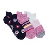 Muk Luks Women's 3 Pack Nylon Compression Ankle Socks - 2 of 4