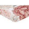 Sweet Jojo Designs Girl Baby Fitted Mini Crib Sheet Peony Floral Garden Pink and Off White - image 2 of 4