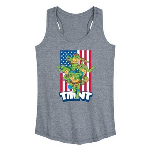 Women's - Teenage Mutant Ninja Turtles - USA Turtles Graphic Racerback Tank - 1 of 4