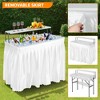 SUGIFT Portable Ice Cooler Table with Drainage, Skirt & Handle, 440LBS Capacity Outdoor Beverage Station for Party, Wedding, BBQ and Events - 3 of 4