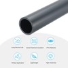 Unique Bargains PVC Water Plumb DIY Crafts High Impact Rigid Round Pipes 8" Length - 3 of 4