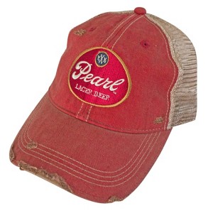 Adult Pearl Lager Retro Brand Orange Trucker Hat - 1 of 3