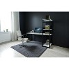 Vynxaria Rasse Writing Desk - Modern Black Metal Frame with Wooden Top & Shelves - 4 of 4